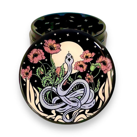 Serpent Moon Grinder, Snake Roses Grinder, Grinders for Herbs