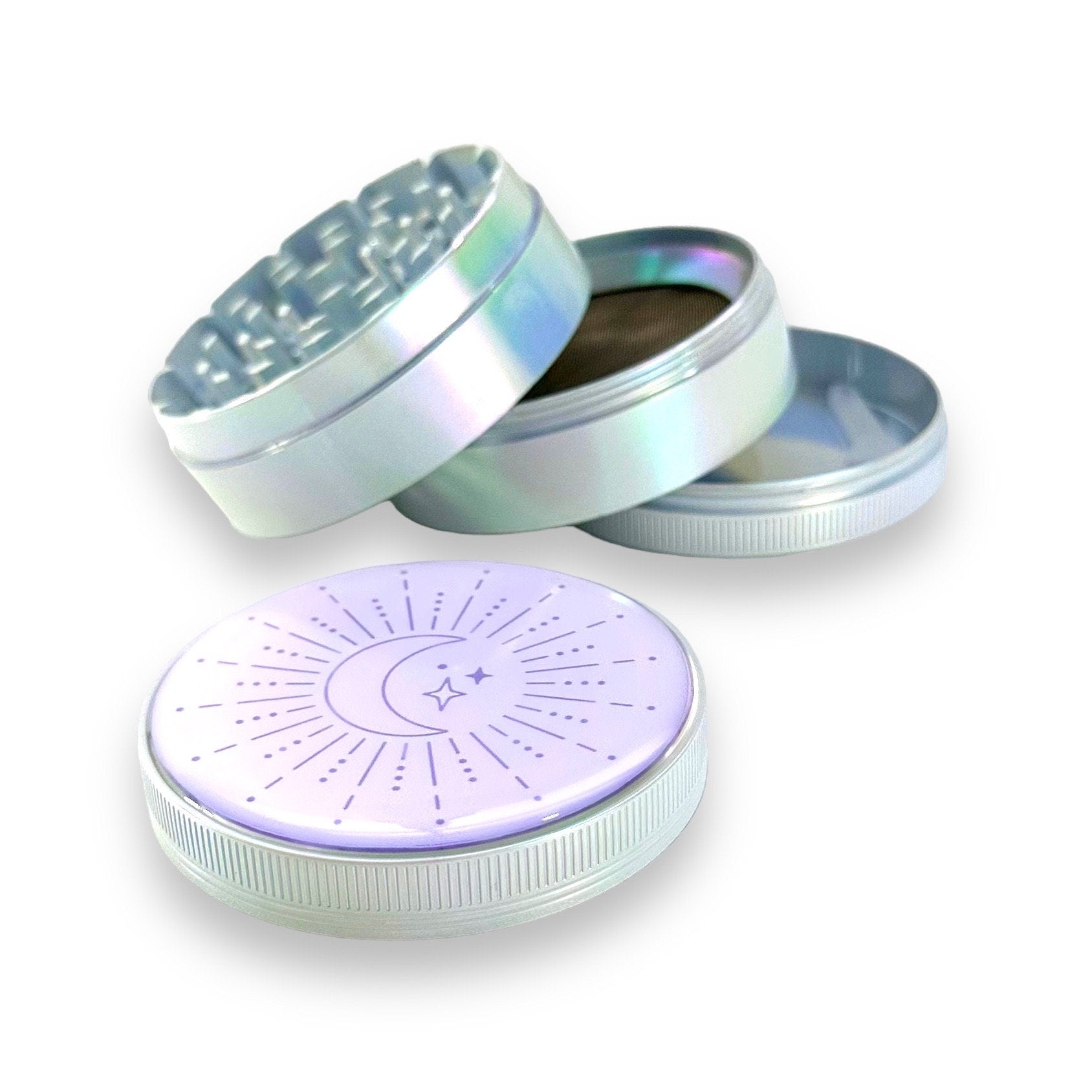 Sun and Moon Grinder, Girly Herb Grinder, Iridescent Grinders