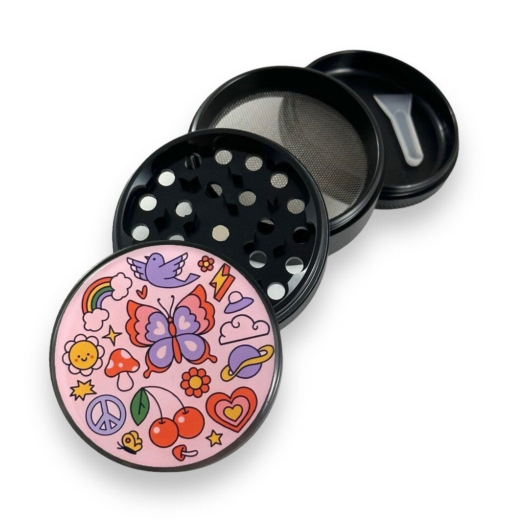 Cute Grinder Herbs, Girly Herb Grinder, Retro 80s Grinder