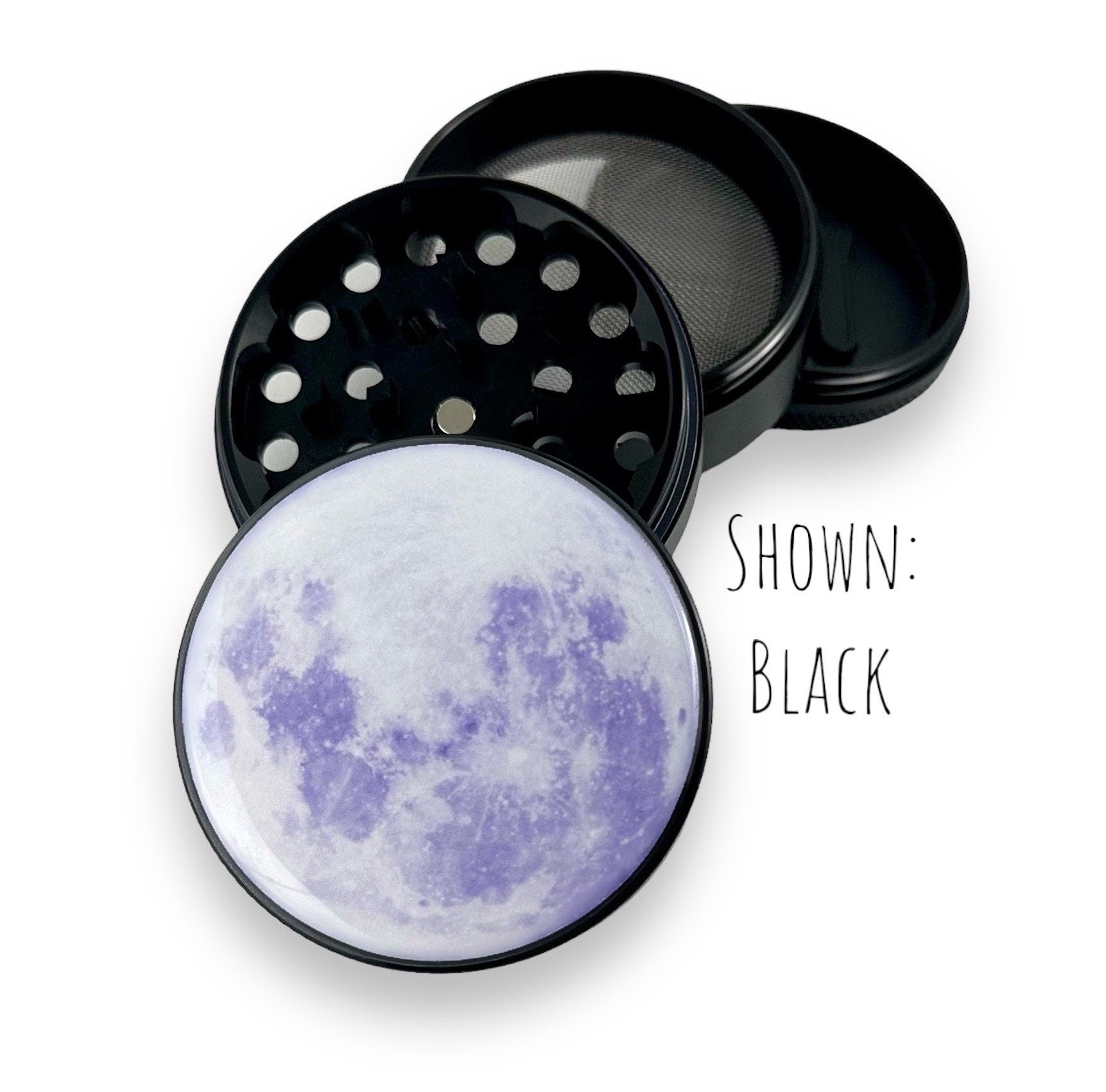 Moon Herb Grinder, Full Moon Grinder, Lunar Phases Grinder