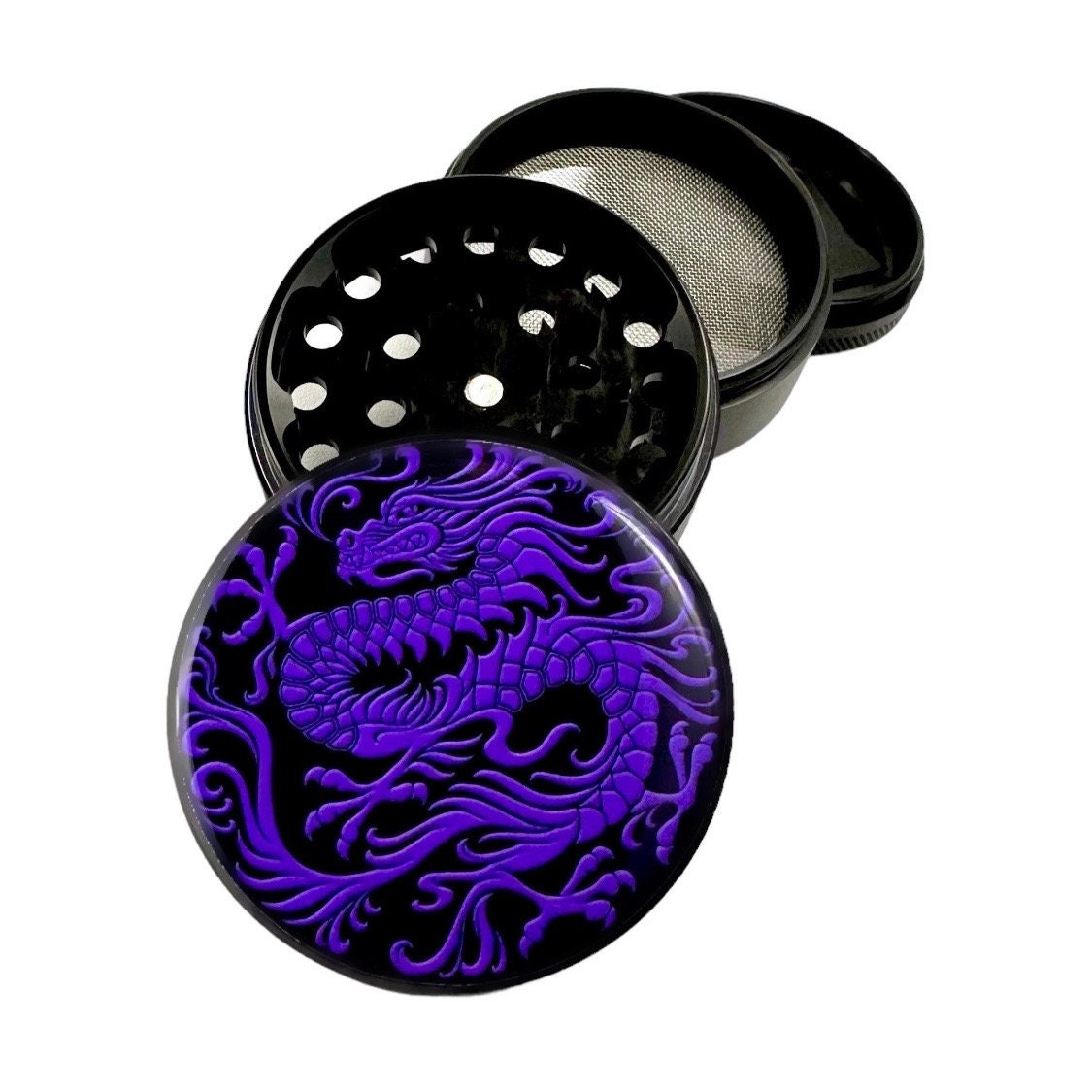 Dragon Grinder Herbs, Purple Herb Grinders, Large Grinder Spices