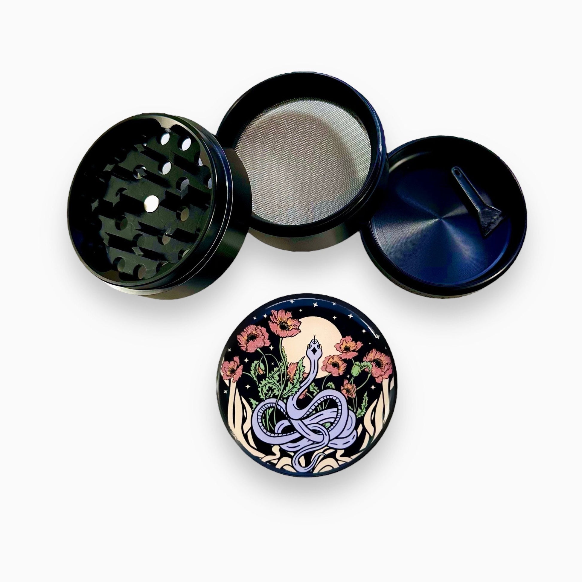 Serpent Moon Grinder, Snake Roses Grinder, Grinders for Herbs