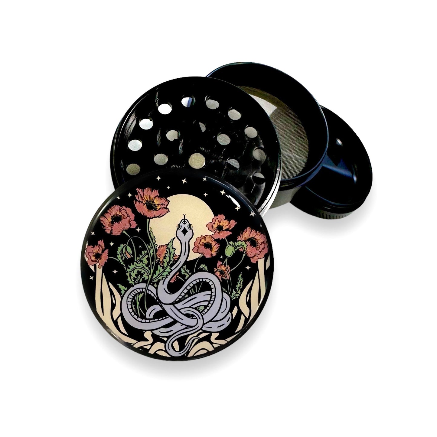 Serpent Moon Grinder, Snake Roses Grinder, Grinders for Herbs