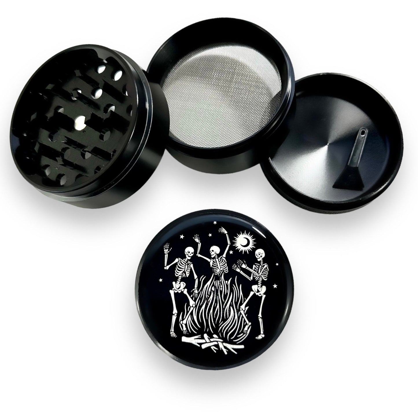 Dancing Skeleton Grinder, Herb Grinder 4 Layer, Grinder Crusher 63mm