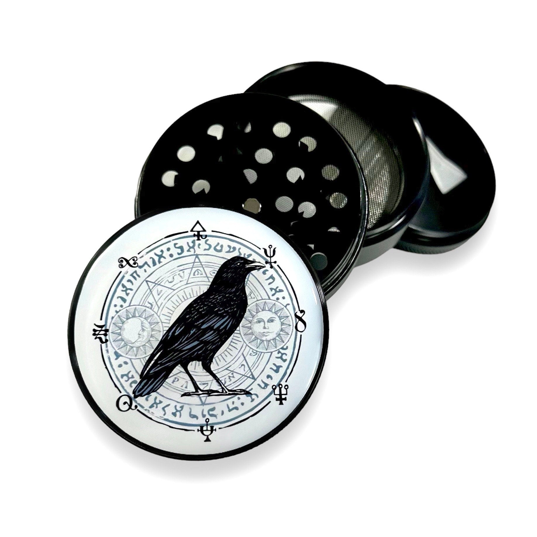 Crow Herb Grinder, Raven Crow Grinders, Black Bird Grinder