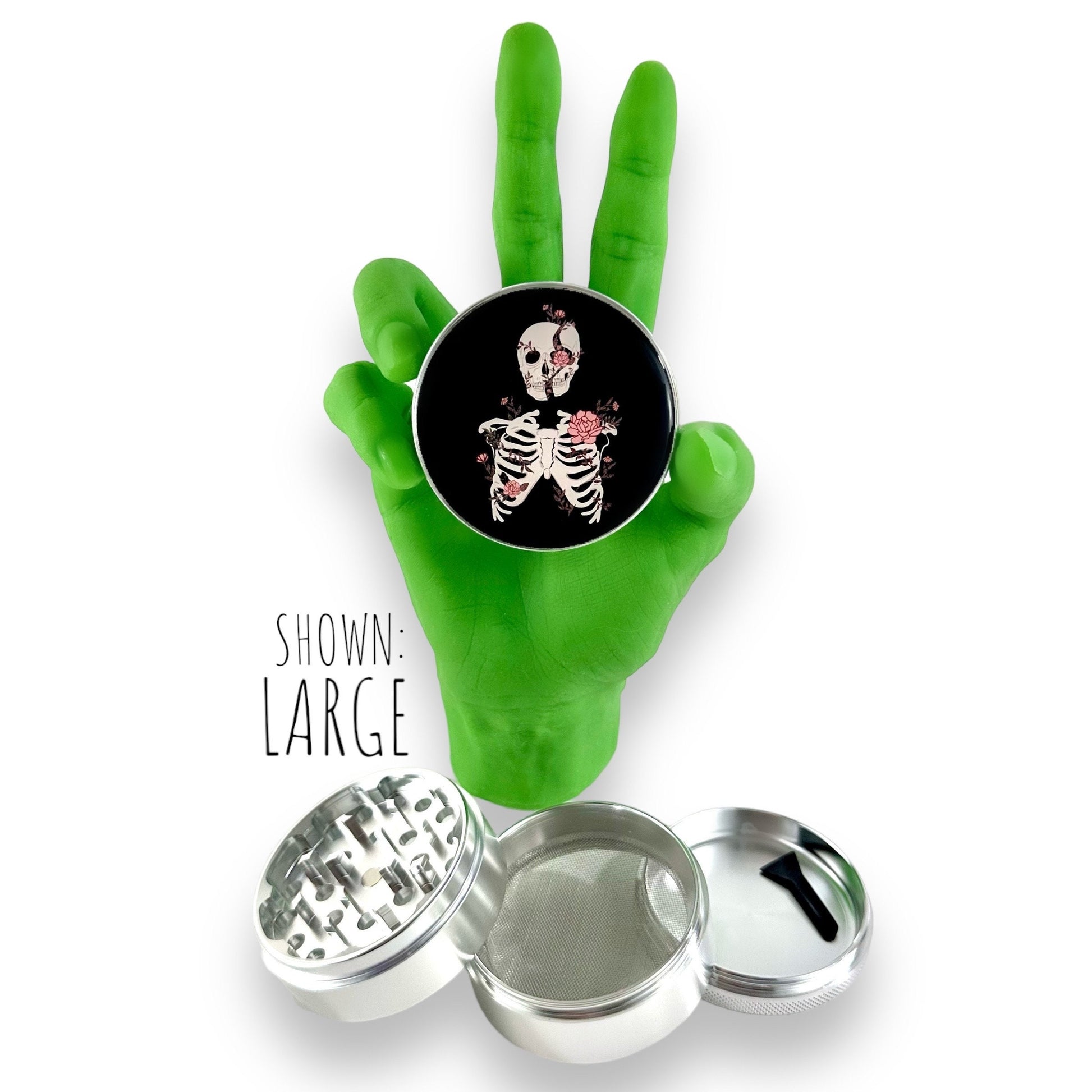 Skeleton Grinder, Herb Grinder 5 Piece, Cute Skull Grinder 63mm