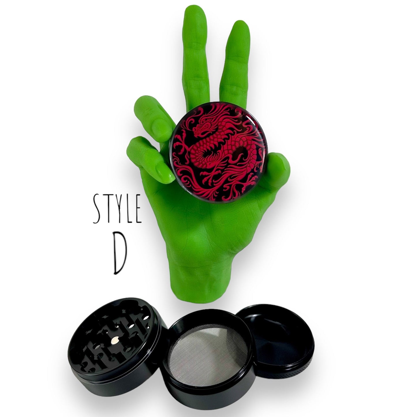 Dragon Herb Grinder, Dragon Spice Grinder, 4 Layer Grinder 5 Piece