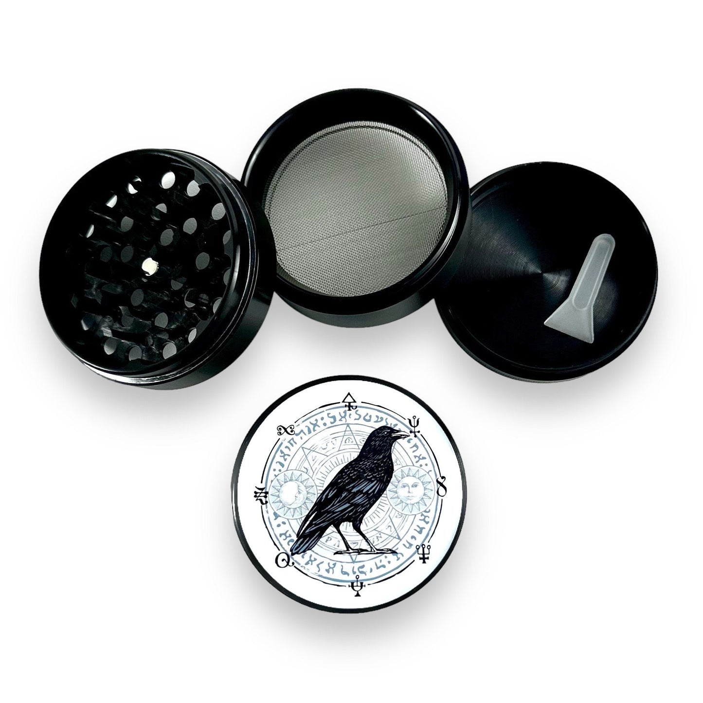 Crow Herb Grinder, Raven Crow Grinders, Black Bird Grinder