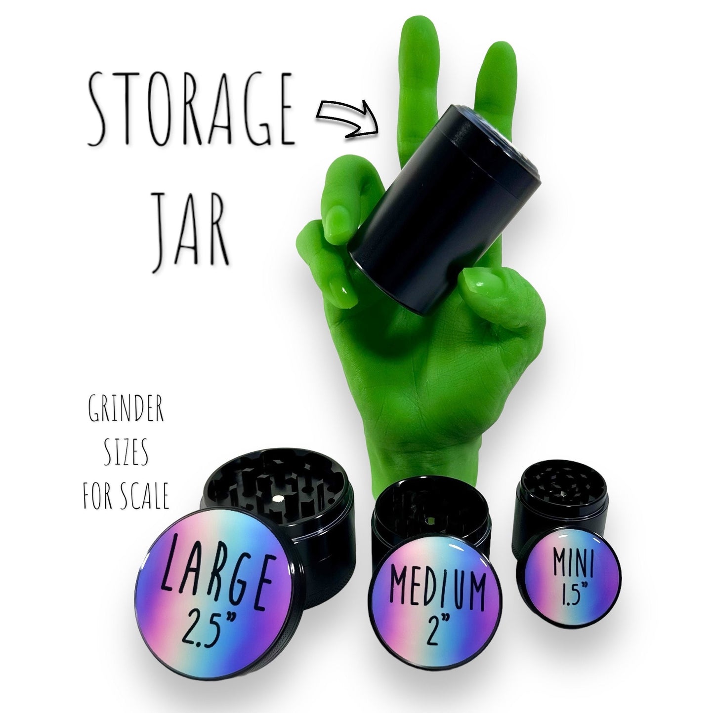 Stash Jar with Lid, Dry Herb Storage Jar, Smell Proof Container