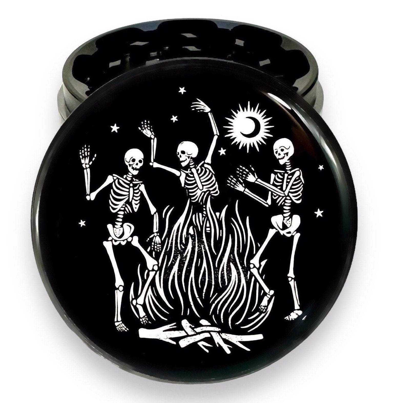 Dancing Skeleton Grinder, Herb Grinder 4 Layer, Grinder Crusher 63mm