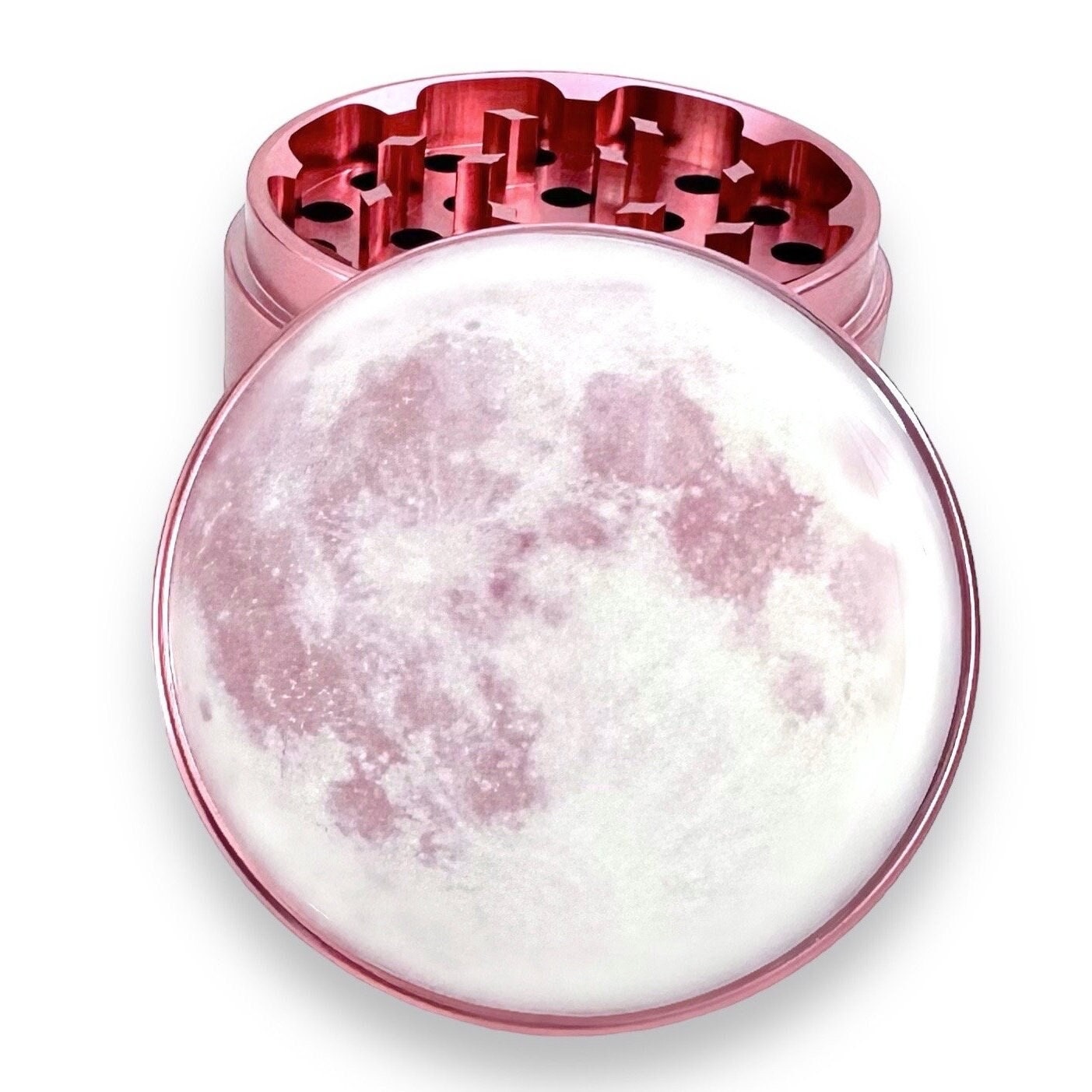 Pink Moon Grinder, Grinder and Stash Jar, Pink Grinders Cute