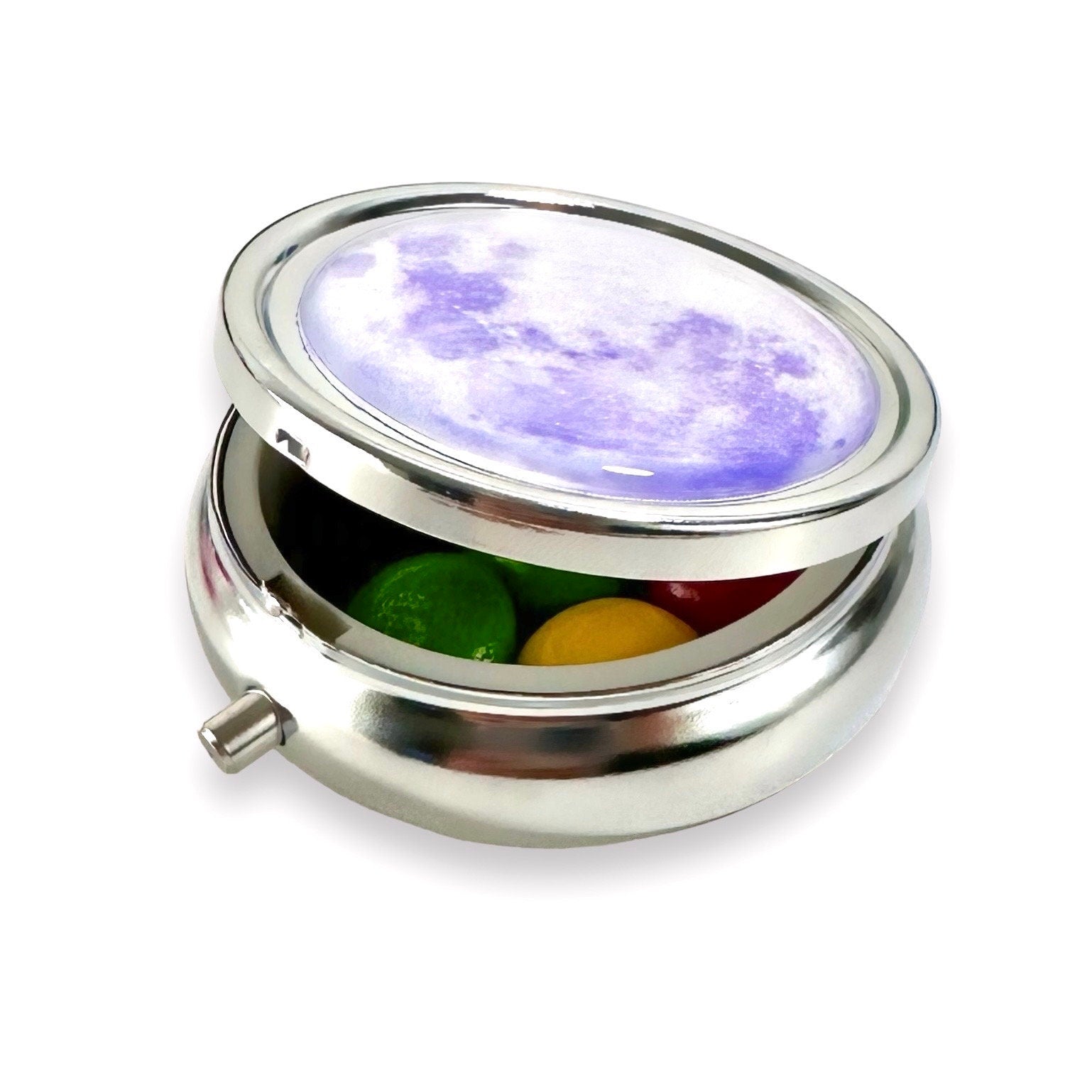 Pill Box with Clasp, Portable Pill Case, Pill Storage Pillbox