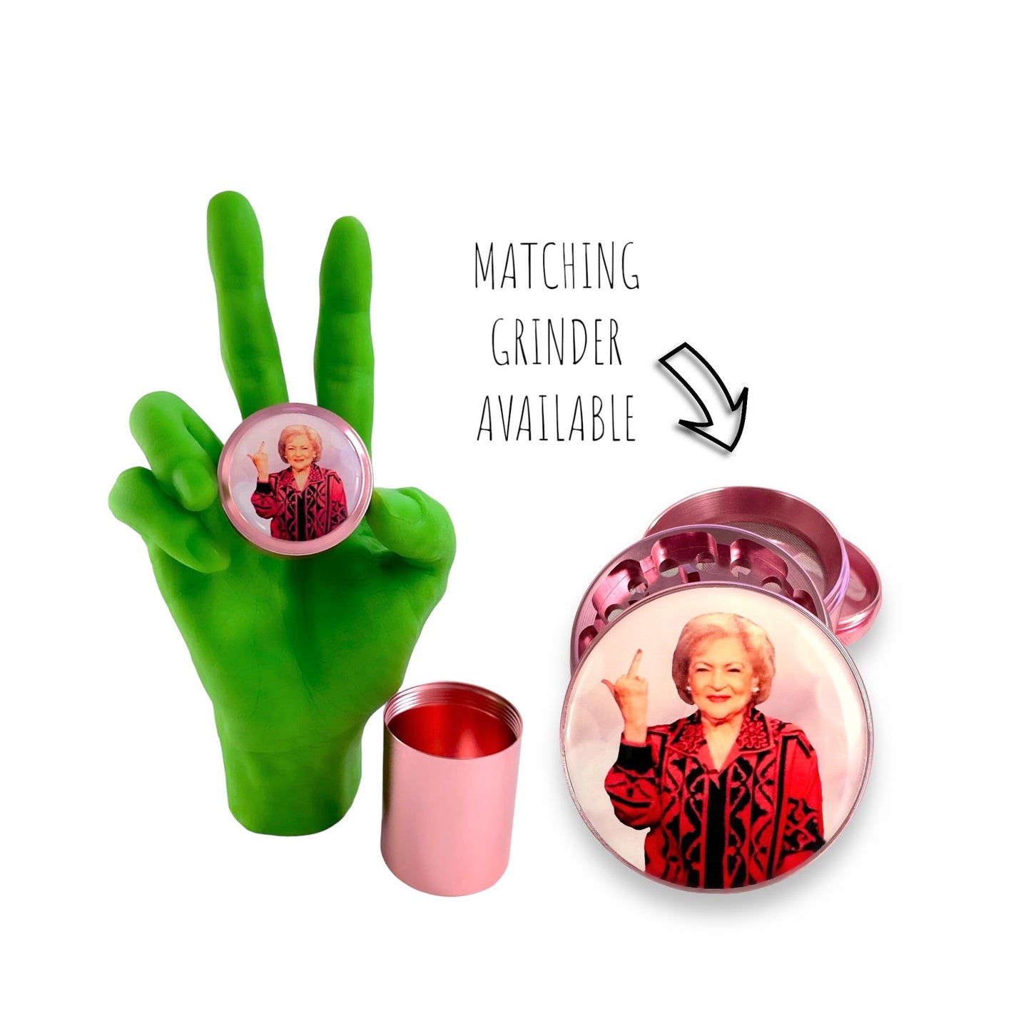 Betty White Stash Jar, Storage Container with Lid, Betty White Gag Gift