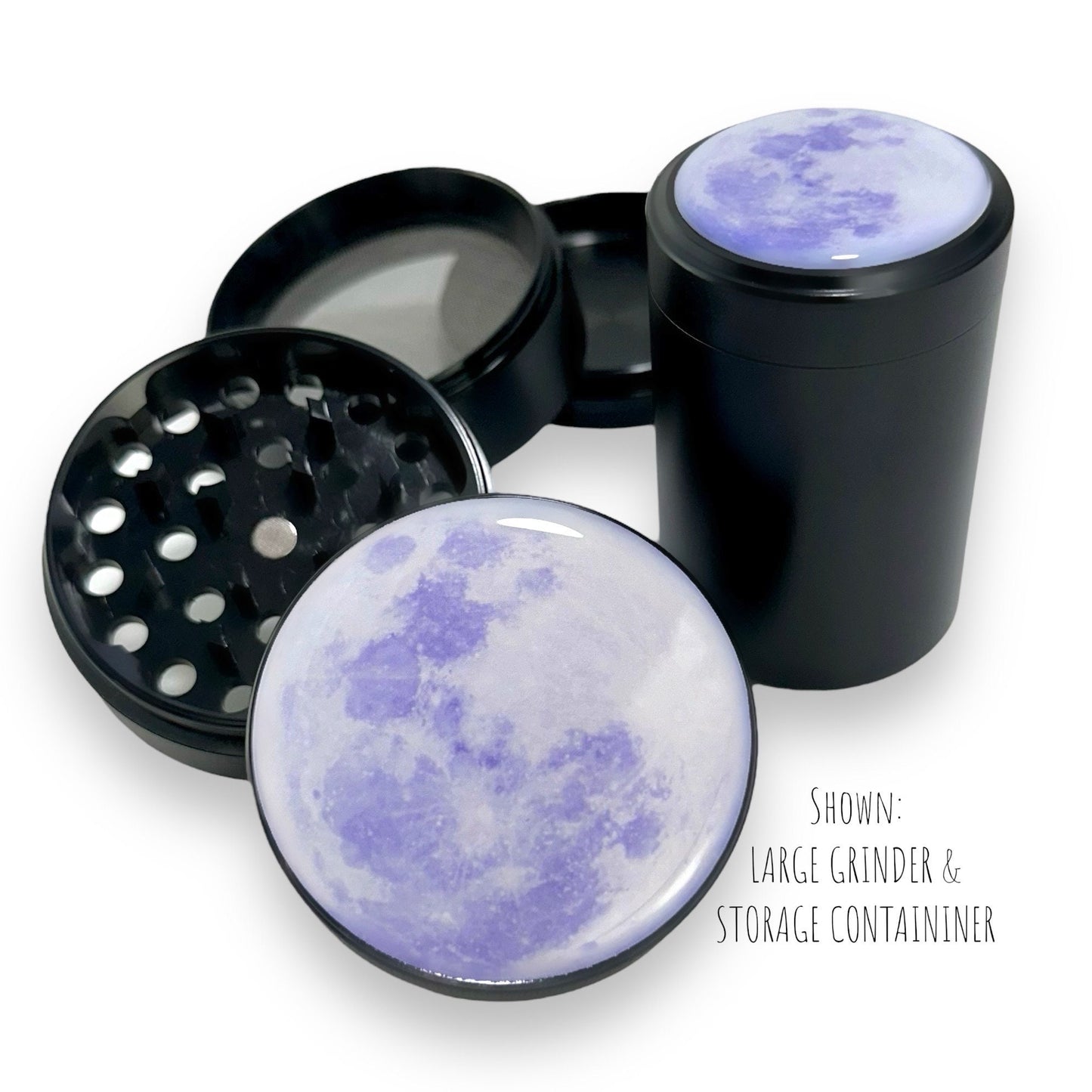 Moon Herb Grinder, Full Moon Grinder, Lunar Phases Grinder