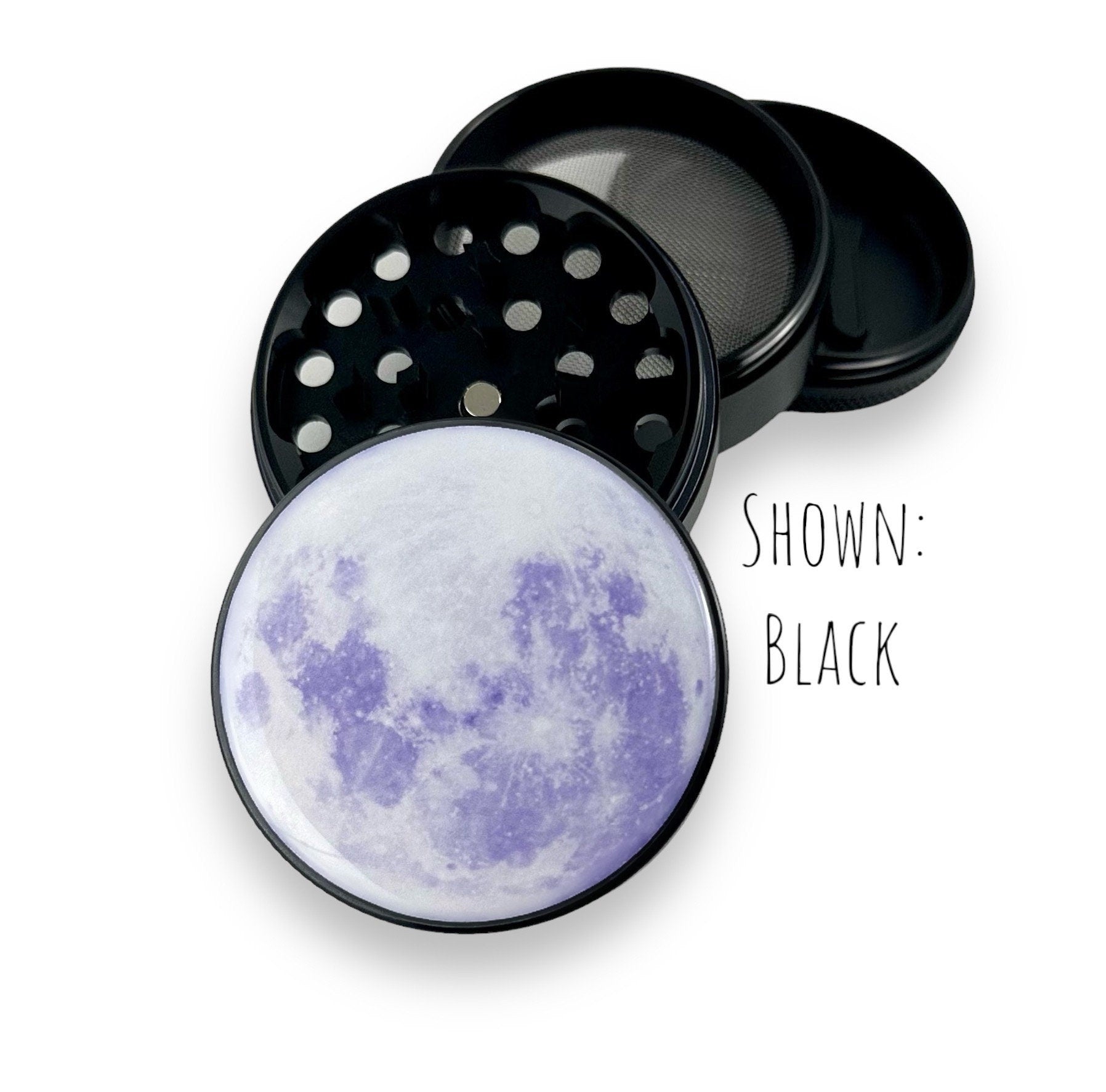 Moon Herb Grinder, Full Moon Grinder, Lunar Phases Grinder