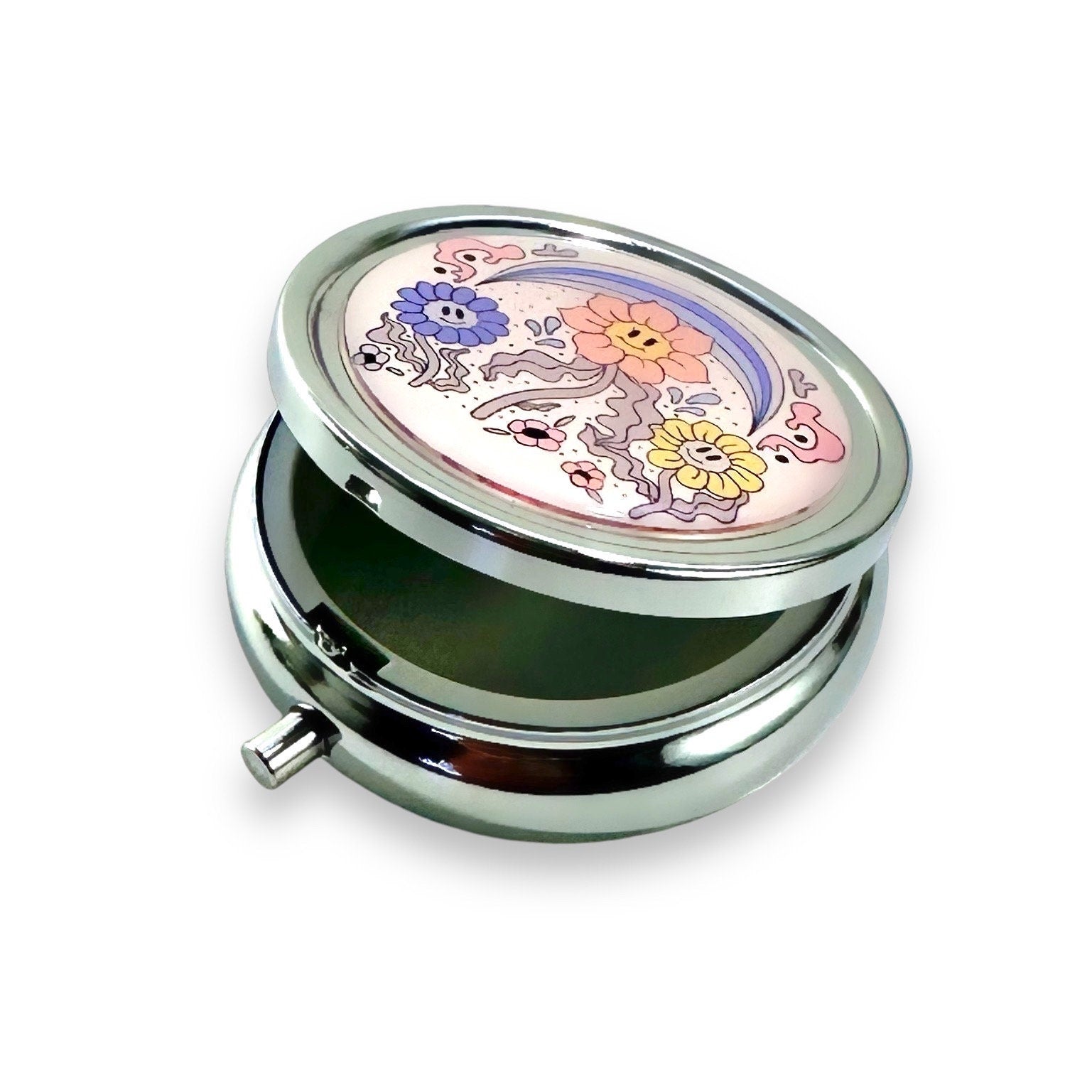 Pill Box with Clasp, Portable Pill Case, Pill Storage Pillbox