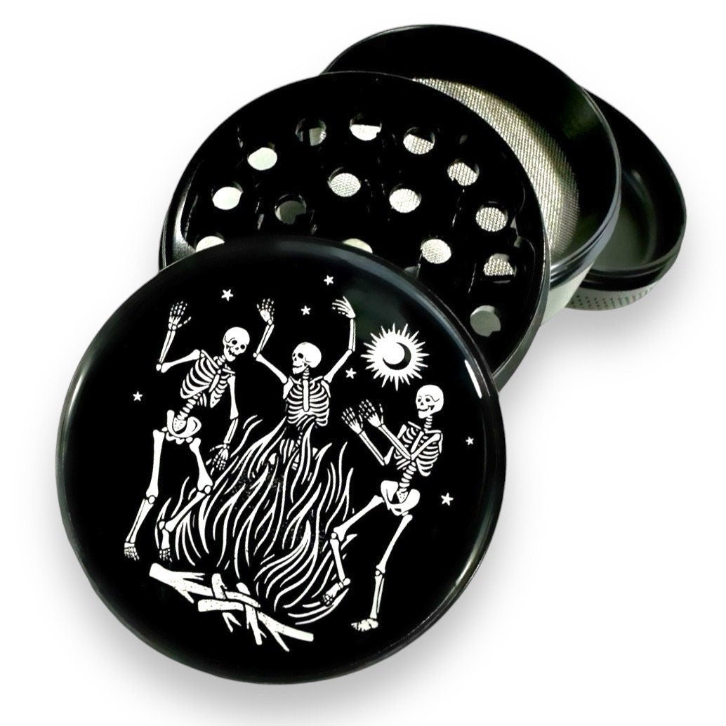 Dancing Skeleton Grinder, Herb Grinder 4 Layer, Grinder Crusher 63mm